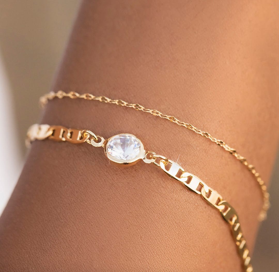 Pulseira Dupla Ponto de Luz