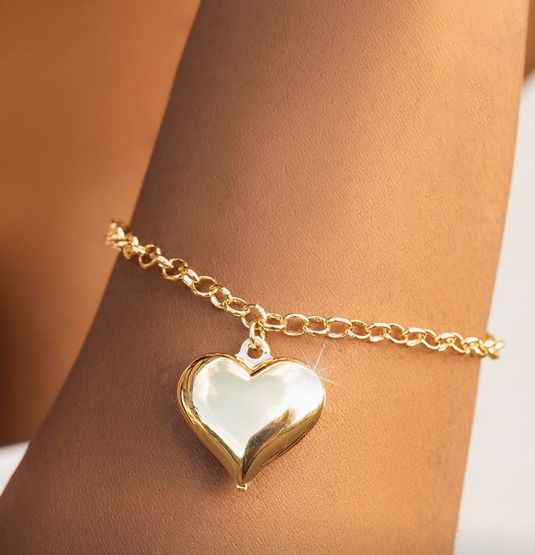 Pulseira Coração Bombê